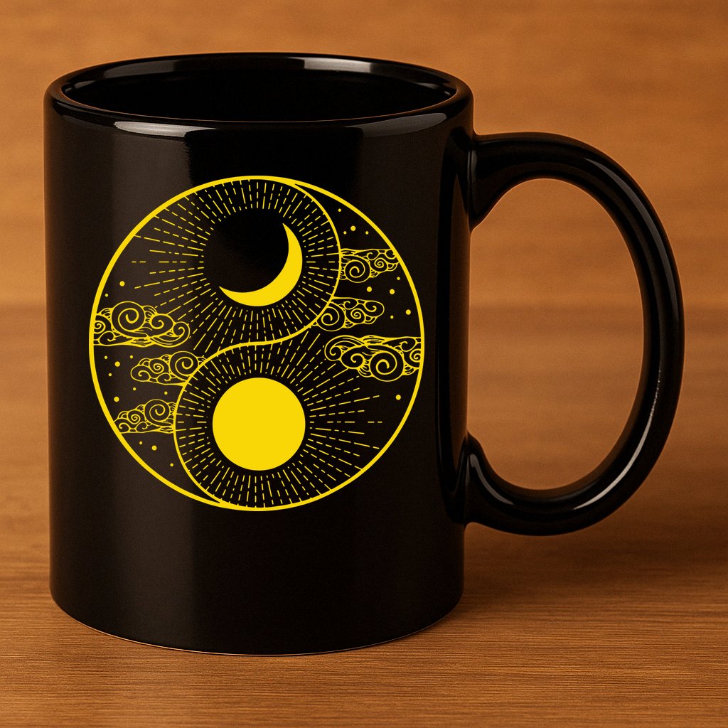Qi Gong Clothes Tai Chi Qigong Chi Gong Yin Yang 11oz C Handle Ceramic Mug