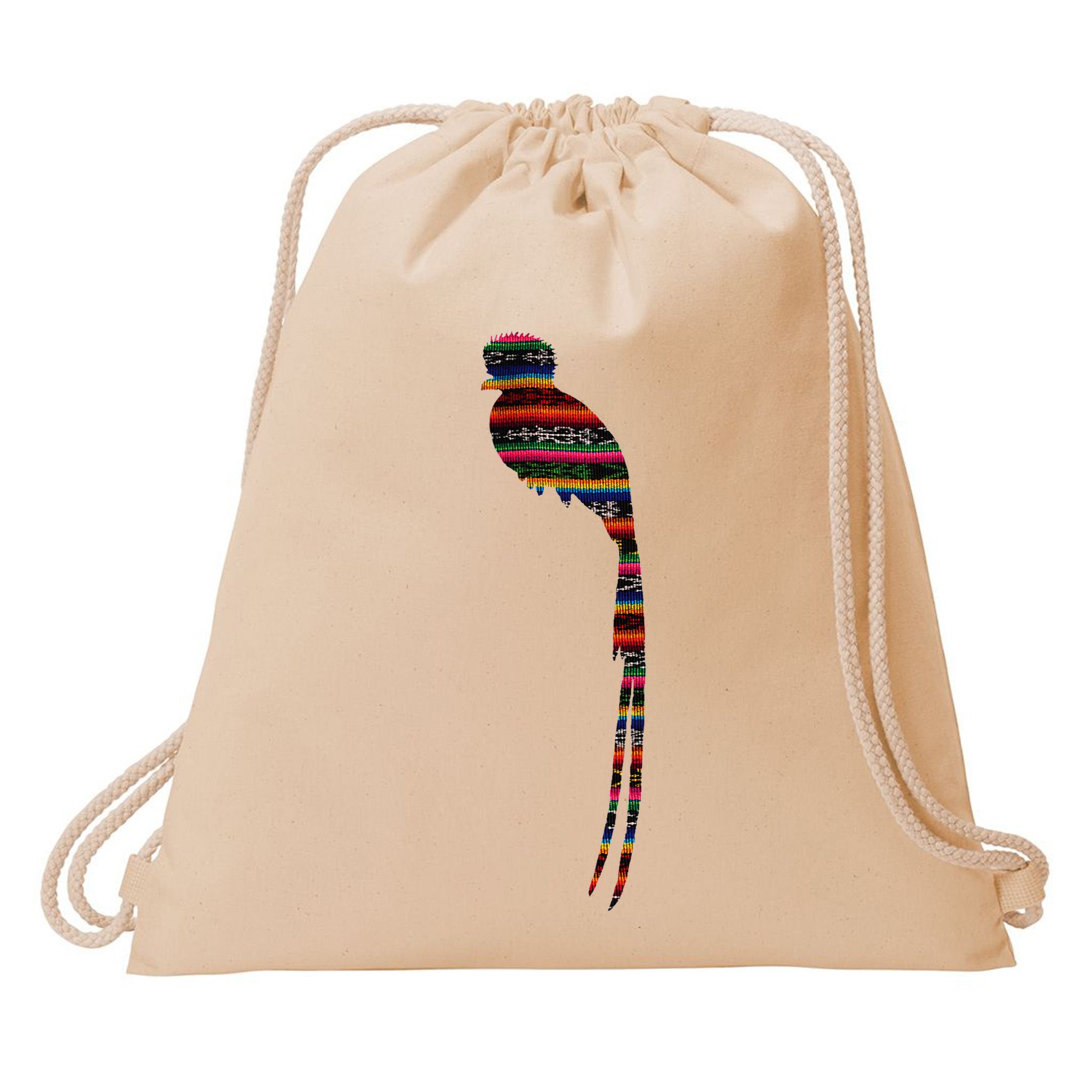 Quetzal Guatemala Chapin Antigua Tikal Tradicional Maya Drawstring Bag