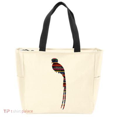 Quetzal Guatemala Chapin Antigua Tikal Tradicional Maya Zip Tote Bag