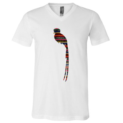 Quetzal Guatemala Chapin Antigua Tikal Tradicional Maya V-Neck T-Shirt