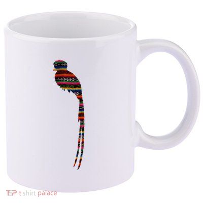 Quetzal Guatemala Chapin Antigua Tikal Tradicional Maya 11oz C Handle Ceramic Mug