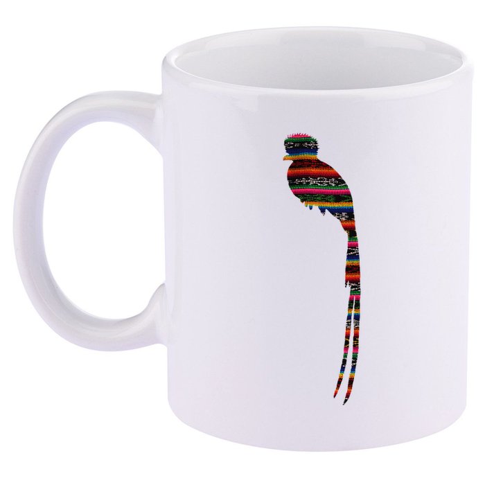 Quetzal Guatemala Chapin Antigua Tikal Tradicional Maya 11oz C Handle Ceramic Mug