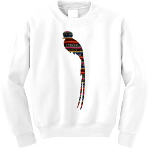 Quetzal Guatemala Chapin Antigua Tikal Tradicional Maya Kids Sweatshirt