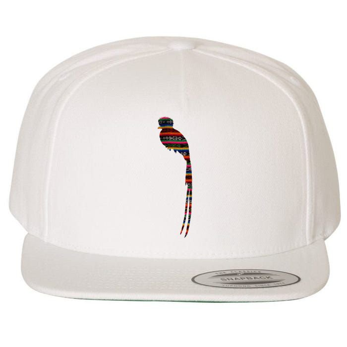 Quetzal Guatemala Chapin Antigua Tikal Tradicional Maya Wool Snapback Cap