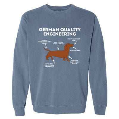 Quality Ger Engineering Gift Dachshund Lover Wiener Dog Funny Gift Garment-Dyed Sweatshirt