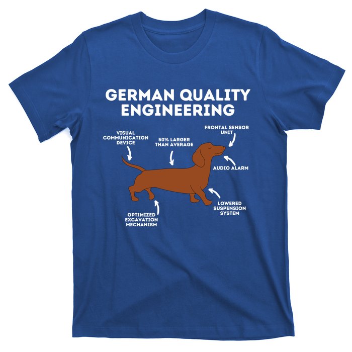 Quality Ger Engineering Gift Dachshund Lover Wiener Dog Funny Gift T-Shirt