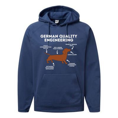 Quality Ger Engineering Gift Dachshund Lover Wiener Dog Funny Gift Performance Fleece Hoodie