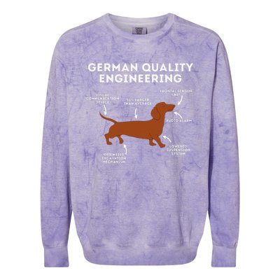 Quality German Engineering Dachshund Lover Colorblast Crewneck Sweatshirt