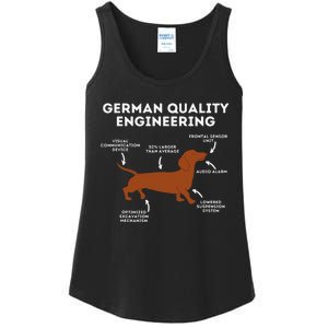 Quality German Engineering Dachshund Lover Ladies Essential Tank