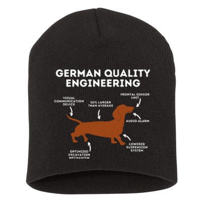 Quality German Engineering Dachshund Lover Wiener Dog Short Acrylic Beanie