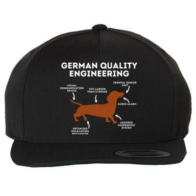 Quality German Engineering Dachshund Lover Wiener Dog Wool Snapback Cap