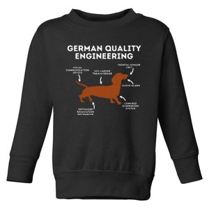 Quality German Engineering Dachshund Lover Wiener Dog Toddler Sweatshirt