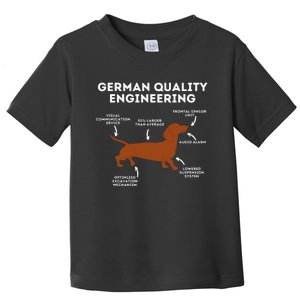 Quality German Engineering Dachshund Lover Wiener Dog Toddler T-Shirt