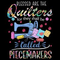 Quilting Great Gift Blessed Are Piecemakers Cool Gift For Quilters Gift Drawstring Bag