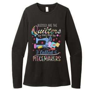 Quilting Great Gift Blessed Are Piecemakers Cool Gift For Quilters Gift Womens CVC Long Sleeve Shirt