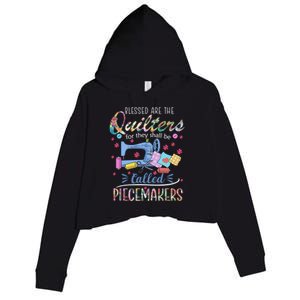 Quilting Great Gift Blessed Are Piecemakers Cool Gift For Quilters Gift Crop Fleece Hoodie