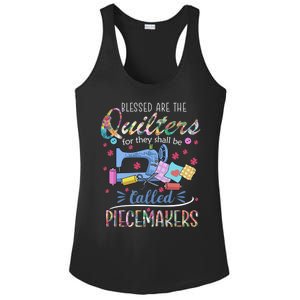 Quilting Great Gift Blessed Are Piecemakers Cool Gift For Quilters Gift Ladies PosiCharge Competitor Racerback Tank