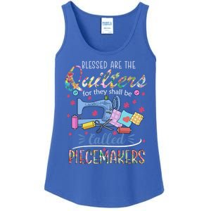 Quilting Great Gift Blessed Are Piecemakers Cool Gift For Quilters Gift Ladies Essential Tank