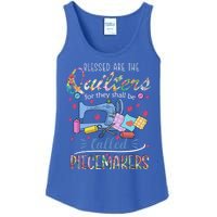 Quilting Great Gift Blessed Are Piecemakers Cool Gift For Quilters Gift Ladies Essential Tank