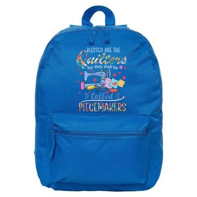 Quilting Great Gift Blessed Are Piecemakers Cool Gift For Quilters Gift 16 in Basic Backpack