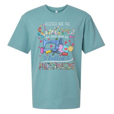 Quilting Great Gift Blessed Are Piecemakers Cool Gift For Quilters Gift Sueded Cloud Jersey T-Shirt