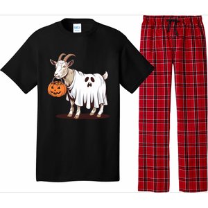 Quirky Goat Ghost Retro Halloween Humor Great Gift Pajama Set