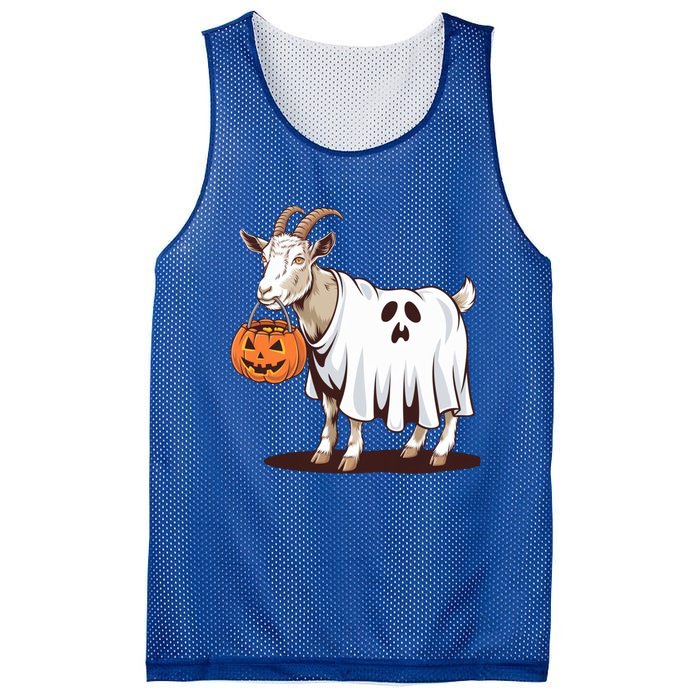 Quirky Goat Ghost Retro Halloween Humor Great Gift Mesh Reversible Basketball Jersey Tank