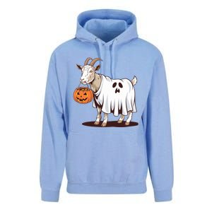 Quirky Goat Ghost Retro Halloween Humor Great Gift Unisex Surf Hoodie