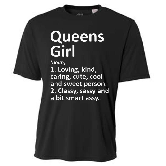 QUEENS GIRL NY NEW YORK Funny City Home Roots Gift Cooling Performance Crew T-Shirt