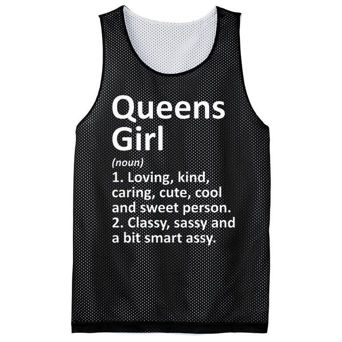 QUEENS GIRL NY NEW YORK Funny City Home Roots Gift Mesh Reversible Basketball Jersey Tank