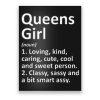 QUEENS GIRL NY NEW YORK Funny City Home Roots Gift Poster