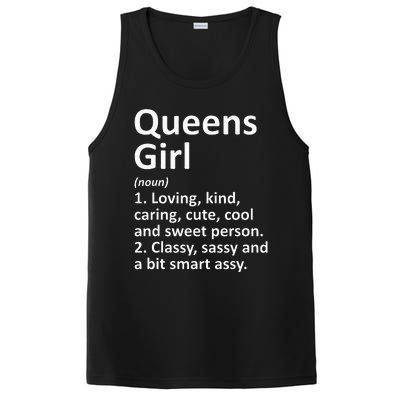 QUEENS GIRL NY NEW YORK Funny City Home Roots Gift PosiCharge Competitor Tank