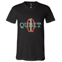 Qubit Gift Quantum Entanglement Computer Physics Computing V-Neck T-Shirt