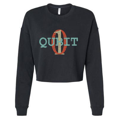 Qubit Gift Quantum Entanglement Computer Physics Computing Cropped Pullover Crew