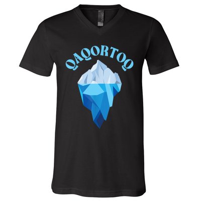 Qaqortoq Greenland Qaqortoq Iceberg Qaqortoq V-Neck T-Shirt