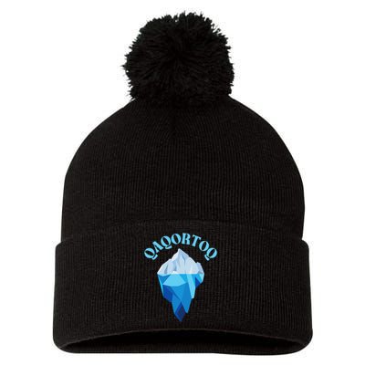 Qaqortoq Greenland Qaqortoq Iceberg Qaqortoq Pom Pom 12in Knit Beanie