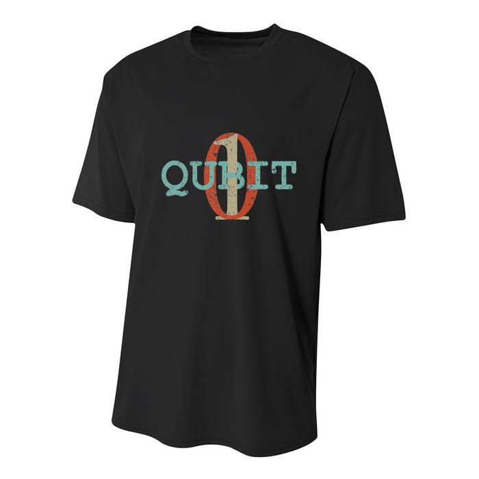 Qubit Gift Quantum Entanglement Computer Physics Computing Youth Performance Sprint T-Shirt