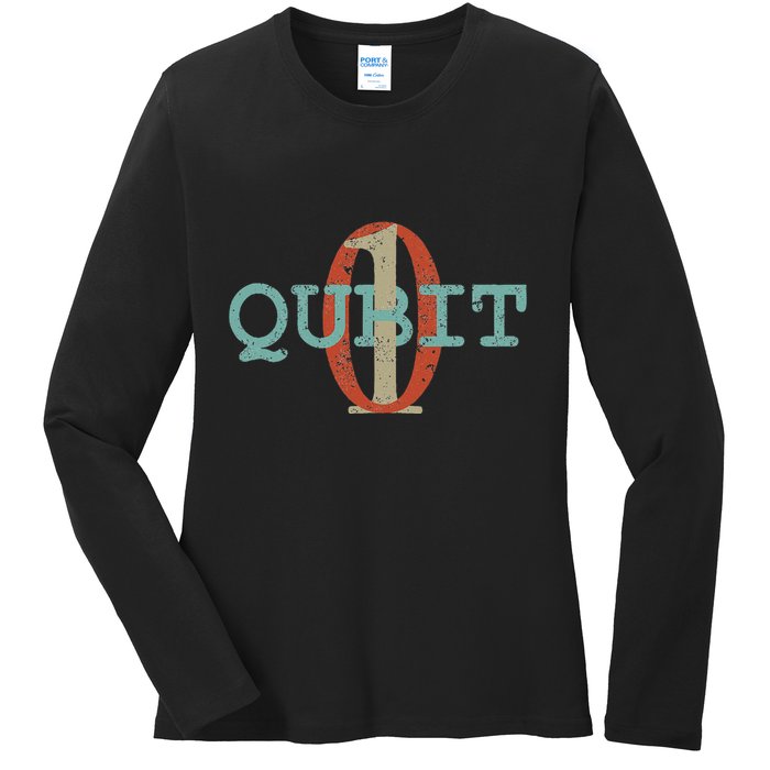 Qubit Gift Quantum Entanglement Computer Physics Computing Ladies Long Sleeve Shirt