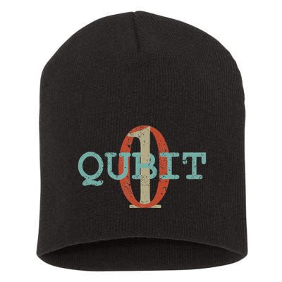 Qubit Gift Quantum Entanglement Computer Physics Computing Short Acrylic Beanie