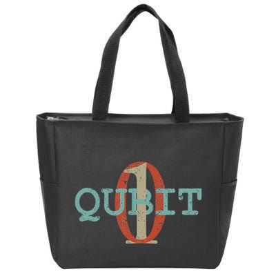 Qubit Gift Quantum Entanglement Computer Physics Computing Zip Tote Bag