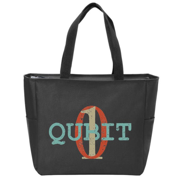Qubit Gift Quantum Entanglement Computer Physics Computing Zip Tote Bag