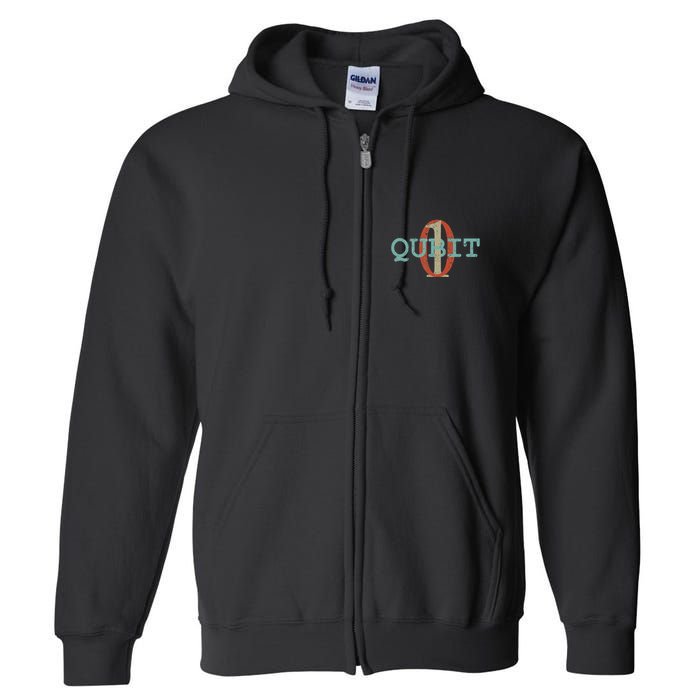 Qubit Gift Quantum Entanglement Computer Physics Computing Full Zip Hoodie