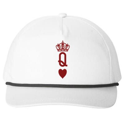 Queen Heart Cool Playing Card Snapback Five-Panel Rope Hat