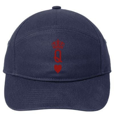 Queen Heart Cool Playing Card 7-Panel Snapback Hat