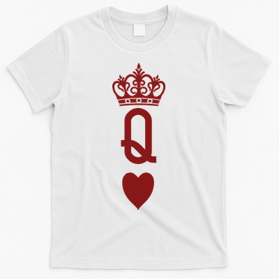 Queen Heart Cool Playing Card T-Shirt