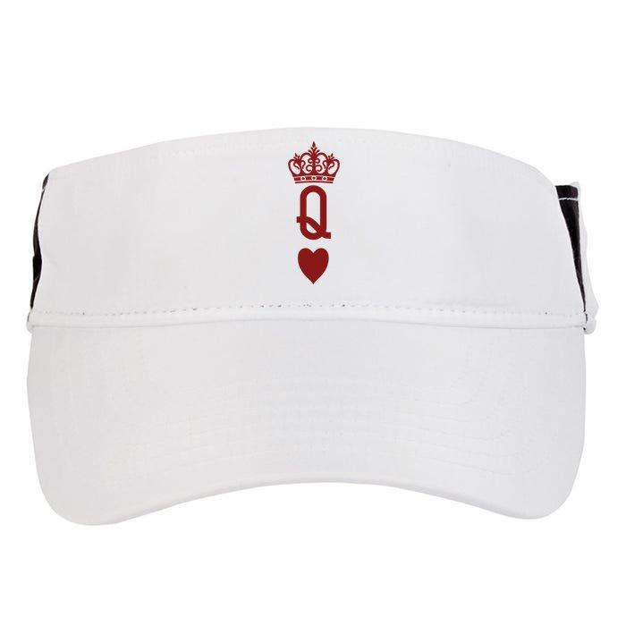 Queen Heart Cool Playing Card Adult Drive Performance Visor