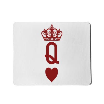 Queen Heart Cool Playing Card Mousepad