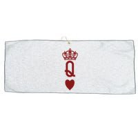 Queen Heart Cool Playing Card Large Microfiber Waffle Golf Towel