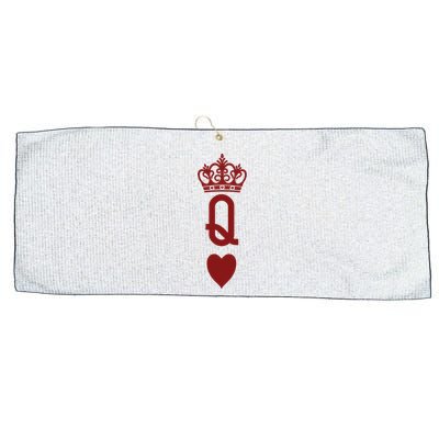 Queen Heart Cool Playing Card Large Microfiber Waffle Golf Towel