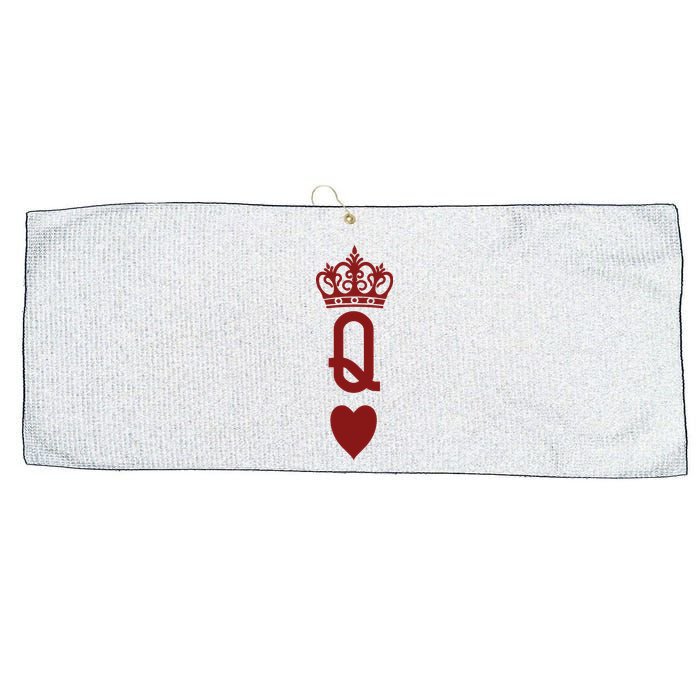 Queen Heart Cool Playing Card Large Microfiber Waffle Golf Towel